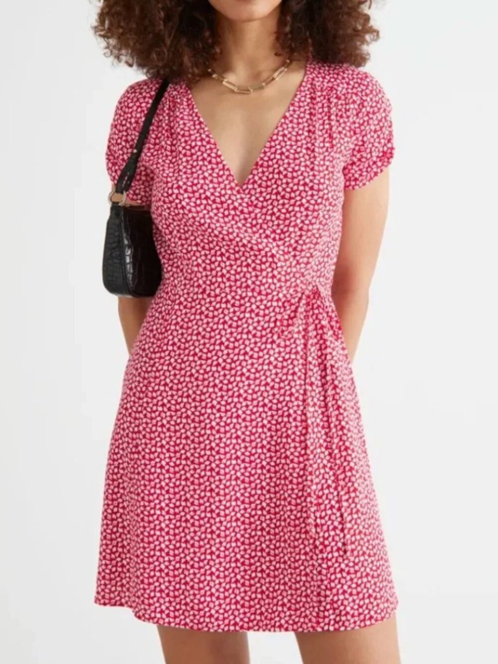& Other Stories red/white Floral Mini Dress - size 6